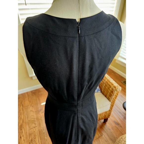 J. Crew Black Wool Sheath Dress, Size 2P Lined Black Career Party/Cocktail - Picture 2 of 12